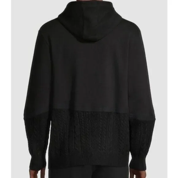 $280 Twenty Montreal Men's Black Felt Connect Hoodie Sweater Size L